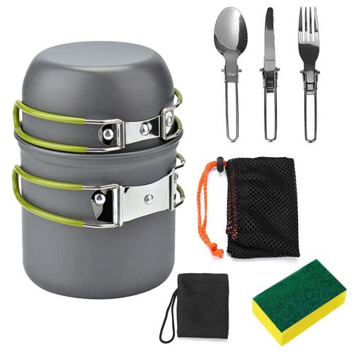 8Pcs Camping Cooking Ware Set Camping Stove Cookware Set Aluminum Pot Foldable Knife Fork Spoon Set for Hiking Picnic Outdoor 8Pcs Camping Cooking Ware Set Camping Stove Cookware Set Aluminum Pot Foldable Knife Fork Spoon Set for Hiking Picnic Outdoor