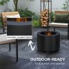 Outsunny Smokeless Fire Pit, 19" Portable Wood Burning Firepit with Poker, Low Smoke Camping Bonfire Stove for Backyard Patio Picnic, Stainless Steel,