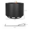 Outsunny Smokeless Fire Pit, 19" Portable Wood Burning Firepit with Poker, Low Smoke Camping Bonfire Stove for Backyard Patio Picnic, Stainless Steel,