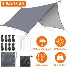 Waterproof Camping Tarp Kit / Tent Canopy Rain Fly / Awning Shelter for Outdoor UV Protection (size: 3X5m)