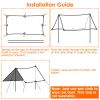 Waterproof Camping Tarp Kit / Tent Canopy Rain Fly / Awning Shelter for Outdoor UV Protection